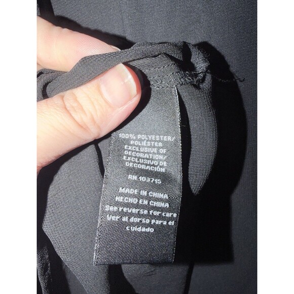 Zac&Rachel Black Beaded Neckline Sleeveless Pullover Blouse Size Large - Picture 5 of 5